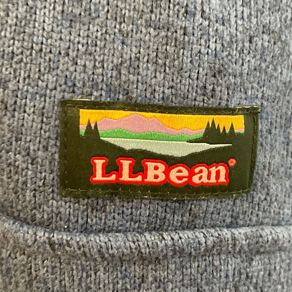 L.L Bean Men’s Blue Mockneck 1/4 Zip Up Fleece Soft Long Sleeve Tall Jacket XL - Picture 7 of 7